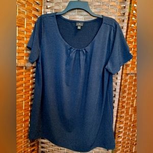 Worthington Short Sleeve Blouse Top Plus Size XXL NWOT
